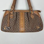 Brighton  Shoulder Bag Signature‎ Canvas Leather Braided Straps Brown Heart B's Photo 1