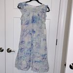 NWT DEX Pastel Mauve Blue Watercolor Sleeveless Ruffle Dress Pink Photo 1