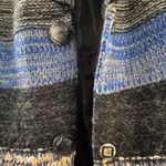 Monroe & Main Knit Patchwork Blazer Jacket Medium Lagenlook Artsy Art to Wear Black Photo 3