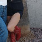 Isabelle's Cabinet Denim Mini Dress With Built In Shorts  Photo 0