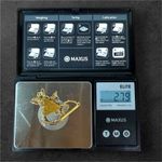 925 Sterling Silver Vermeil Gold Bar Dangling Triangle Pendant Necklace Yellow Photo 4