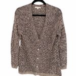 Joan Vass ⦠Cozy Longline Textured Knit Cardigan Sweater ⦠Marled Black + Cream Photo 0