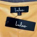 Lulus Lulu’s My Philosophy Golden Yellow Wrap Mini Dress NWT | Small Photo 9
