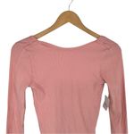 We The Free Free People Unapologetic Long Sleeve size Small Low Back Rose Blush Photo 2