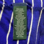 Ralph Lauren LRL  Shirt Top XL Blue Royal Striped Casual Cotton Long Sleeve Crest Photo 5
