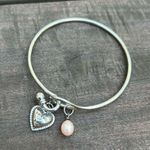 Alex Lemonade Stand Friend of Alex Heart Charm Honora Pearl Bracelet Silver Photo 0