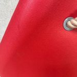 Beach Tote Red Rubber Canvas Lined Tote bag with braided rope handle Photo 5