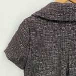 Adrienne Vittadini Sweater Womens 4 Black Metallic Single Button Brooch Pockets Photo 3