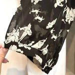HD in Paris Anthropologie  Ruffled Picea Blouse Black White Pastoral Print Size 4 Photo 3