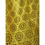 Boutique Beautiful Yellow Crocheted high low cold shoulder key hole dress size large Photo 10