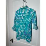 Jude Connally Light Blue Oversized Button Down Collared Cotton Floral Shirt XS Photo 6
