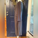Ralph Lauren Lauren Womens Gray Faux Wrap Sheath Midi Dress Size 10 Photo 4