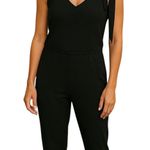 Anthropologie Daily Ritual Black Jumpsuit Self Tie Accent Shoulder Size XS Photo 0