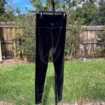Beyond Yoga  Black Velvet Motion High‎ Waisted Midi Leggings Size S Photo 4