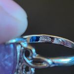 Elegant purple amethyst S925 silver ring size 7.25 Photo 7