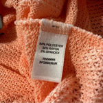 Rubbish  women's oversized size medium knit peach crop top with V- neck back Photo 3