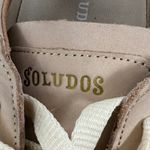 Soludos Women's Ibiza Sneakers Leather Tan White Accent Lace Up Casual Shoes 9.5 Photo 7