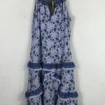 Anthropologie Max Studio Lavender Purple Floral Ruffle Layered Midi Dress XS Photo 2