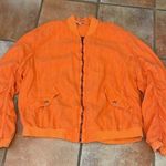 Free People  ruched sleeve linen, blend bomber jacket Photo 3