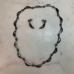 Bijoux Terner  | Vintage Y2K Silver Tone Choker Necklace and Earrings Set Photo 1