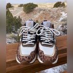 NEW Esse Ut‎ Esse Leopard Cheetah Midi Leather Air Brain Sneaker Animal Print Black Size 5 Photo 4