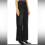 NWT MOTHER Women's The Spinner Zip Sneak Wide Leg Jeans In Magic Black Size 33 Photo 1