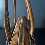 Coach  Brown and Tan Signature Jacquard Satchel Handbag Photo 2