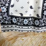 Cinq à Sept Cinq a Sept Skirt Women 2 Ivory Navy Amory Bandana Floral Pleated Silk Ties FLAW Photo 8