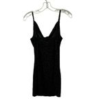 SheIn  Black Velvet Leopard Cowl Neck Mini Slip Dress Size S Photo 6