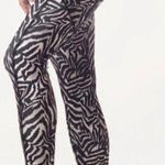 Emily Hsu Zebra Pocket Leggings Women’s XS High Waist Yoga Athleisure Gray Photo 0