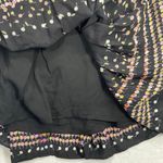 Free People ‎ dress Womens 2 Black Floral LS pleated babydoll Mini Dress Photo 8