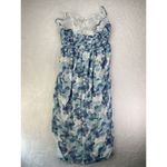 Storia New ‎ Sleeveless Dress Women's Sz Large Blue Floral Maxi renaissance dress Photo 8