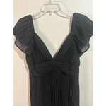 Lulus Ideal Occasion Black Flutter Sleeve Backless Evening Gown Size Medium NWOT Photo 7
