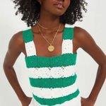NEW Hyacinth House Tuckernuck Green White Crochet Cooper Tank Top Size XL Photo 0