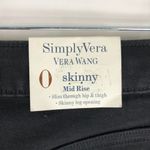 Simply Vera Wang Womens Jeans Skinny Mid Rise Stretch Black Size 0 Photo 2