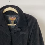 Harley Davidson Black Quilted Moto Biker Jacket with Belt Size: S Photo 2