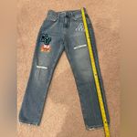 No Boundaries  Y2k Patch Distressed Denim Mom Jeans Photo 5