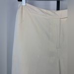 Coldwater Creek  Ivory‎ Silk Linen Blend Cypress Fit Wide Leg Cuffed Pants Photo 3