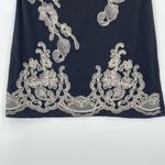 Likely Revolve  Black Embroidered Cap Sleeve Boat Neck Boho Mini Dress Size 2 Photo 1