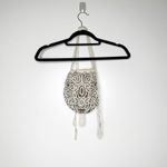 Free People NWOT  Penny Beaded Pouch Bag Drawstring Cream One Size OS Photo 2