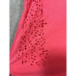 Nanette Lepore  Play Women’s T-Shirt Sz XL Tee Laser Cut Coral Casual‎ Athleisure Photo 2