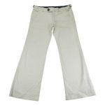 American Eagle Y2K Outfitters Women Tan Khaki Beige Wide Leg Pants 12 Stretch Photo 0