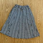 Coco Bianco Black White Chevron Pleated Midi Skirt Womens Small Photo 4