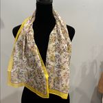 Floral Yellow Women's Scarf vintage Photo 2