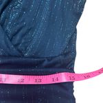 Alexa B Nites Shimmer Metallic Navy Maxi Dress Gown Formal Sleeveless NEW Size 8 Blue Photo 4