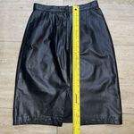 Nordstrom Brass Plum Skirt   Black Genuine Leather womans‎ Sz 3 Photo 3