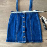 Denim Blvd  Suspender Skirt/ Overall NWT Size Medium Photo 3