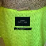 Urban Outfitters  Women’s Tan Fleece Jacket with Neon Accents Size Small Photo 5
