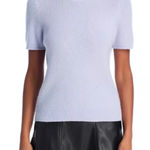 C by Bloomingdales Cashmere Women's Short Sleeve Sweater M Serenity Blue Size M Photo 0