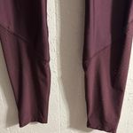 Nike  Dri-Fit Cropped Leggings Womens Size Medium Maroon Red Mesh Athletic Active Photo 2